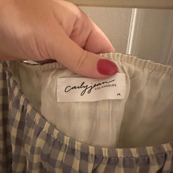 CJLA Maddie Gingham Dress in Lavender - Picture 3 of 6